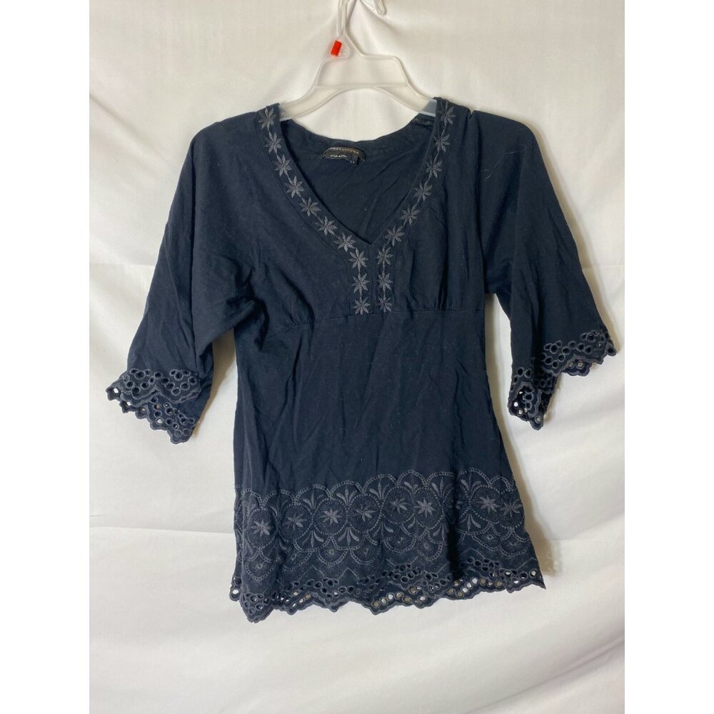 Gothic Dark Fairy Witchy Lace Top Wicca Women’s Black Small Statement Emo Boho